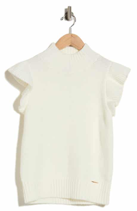 Ruffle Cap Sleeve Sweater