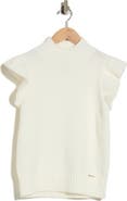 ELIE ELIE TAHARI Ruffle Cap Sleeve Sweater
