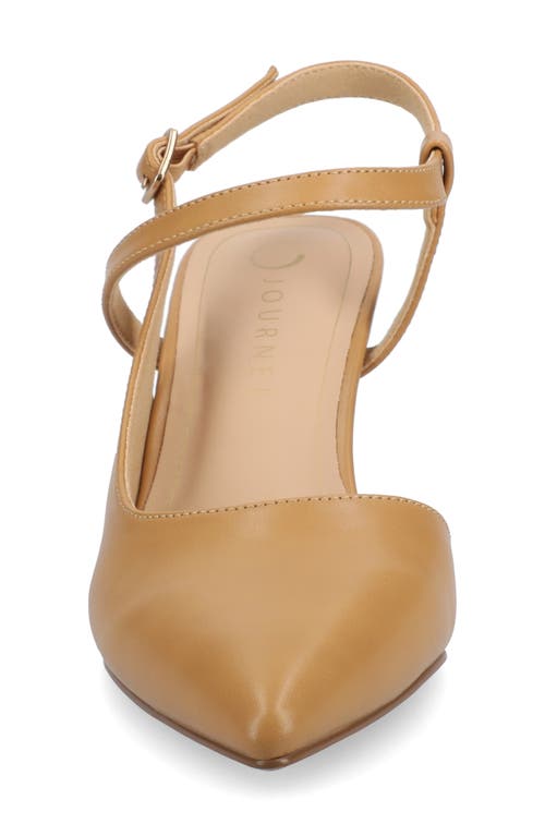 Journee Collection Women's Scipio Pointed Toe Pumps In Tan