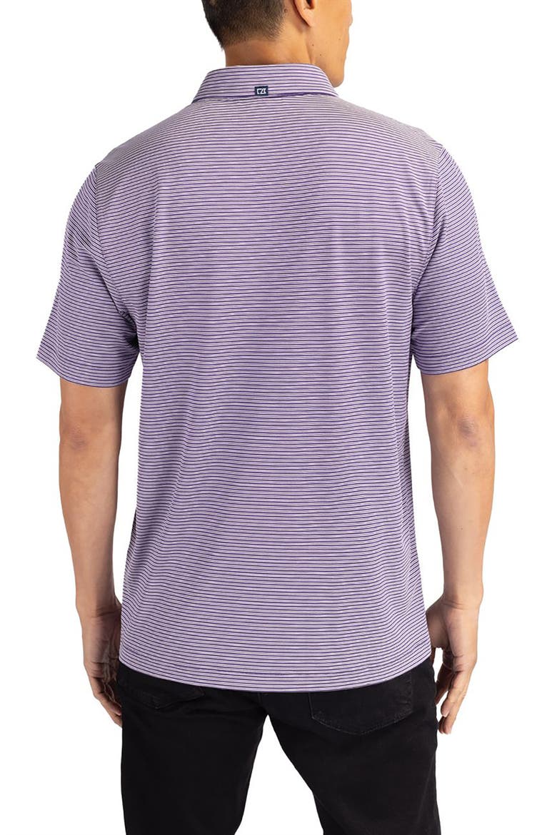 Forge Double Stripe Recycled Blend Polo, Alternate, color, COLLEGE PURPLE/ WHITE