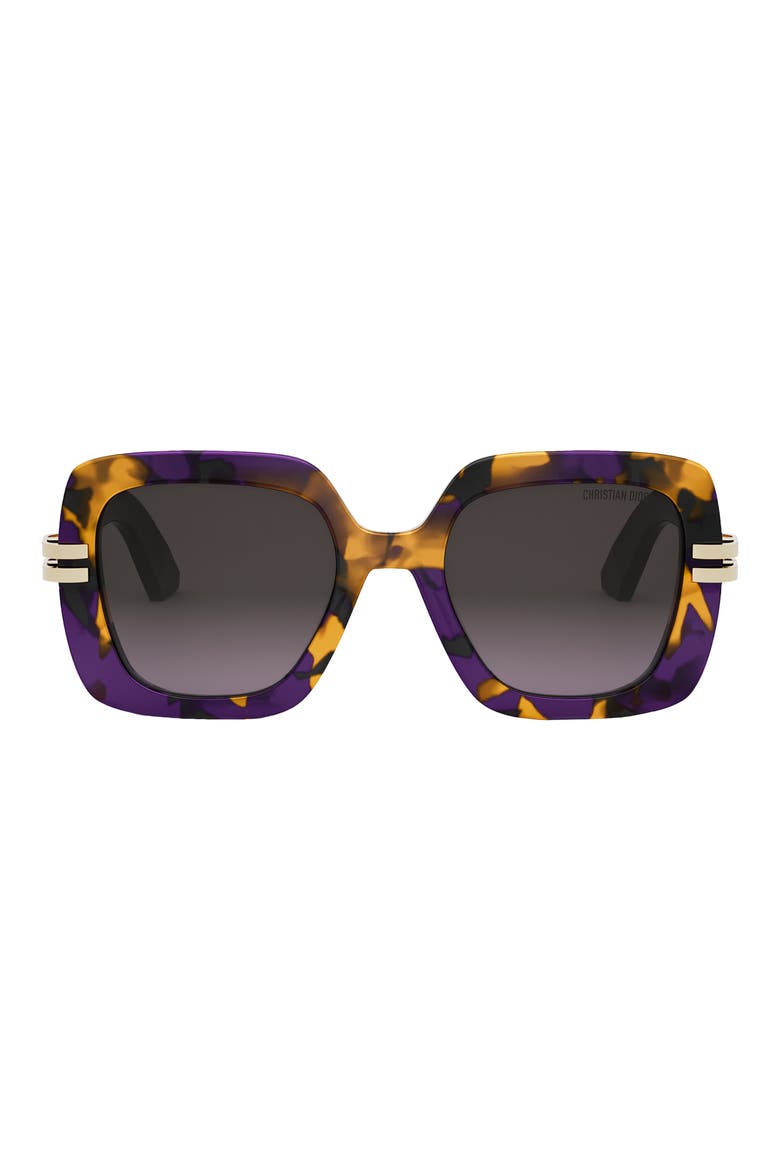 CDior S2I 52mm Gradient Square Sunglasses, Main, color, HAVANA/ BLACK / GRADIENT BROWN