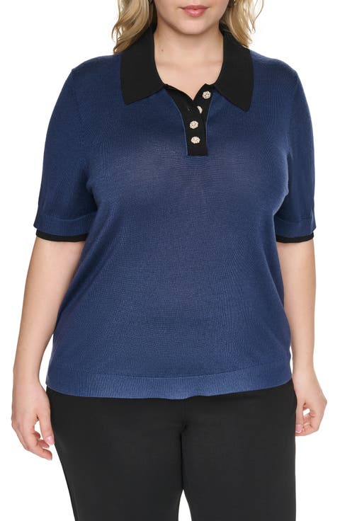 Johnny Collar Short Sleeve Sweater