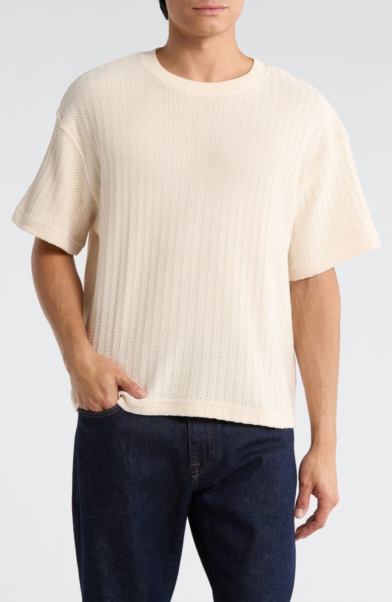 HONOR THE GIFT Knit T-Shirt, Main, color, Bone