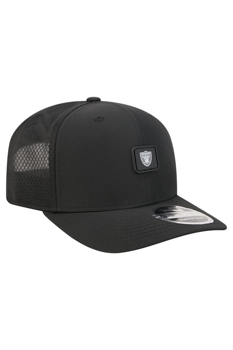 Men's New Era Black Las Vegas Raiders Micro Badge 9SEVENTY Adjustable Hat, Alternate, color, Black
