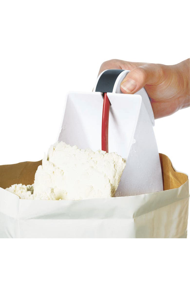 Scoop And Sift One Handed Flour Sugar Sifter, Alternate, color, White