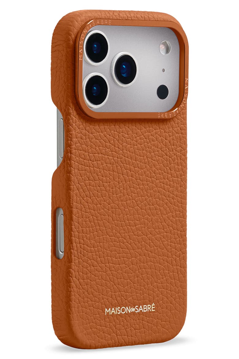 Leather Phone Case iPhone 17 Pro Max, Alternate, color, Pecan Brown