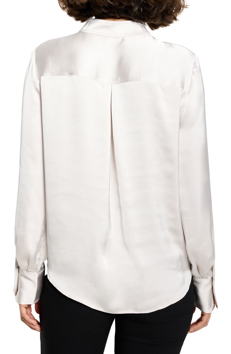 NIC+ZOE Day Gloss Button-Up Shirt, Alternate, color, Sugar Cookie