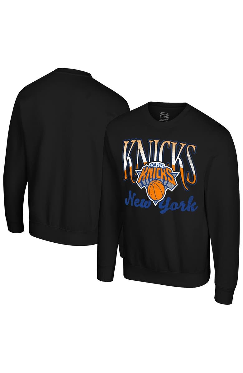 Stadium Essentials Unisex Stadium Essentials Black New York Knicks Sky High Fleece Sweatshirt, Main, color, Black