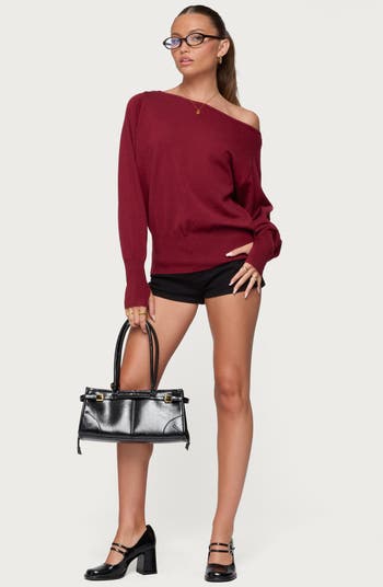 Oversize Off the Shoulder Sweater