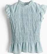 H&M Smocked Peplum Top