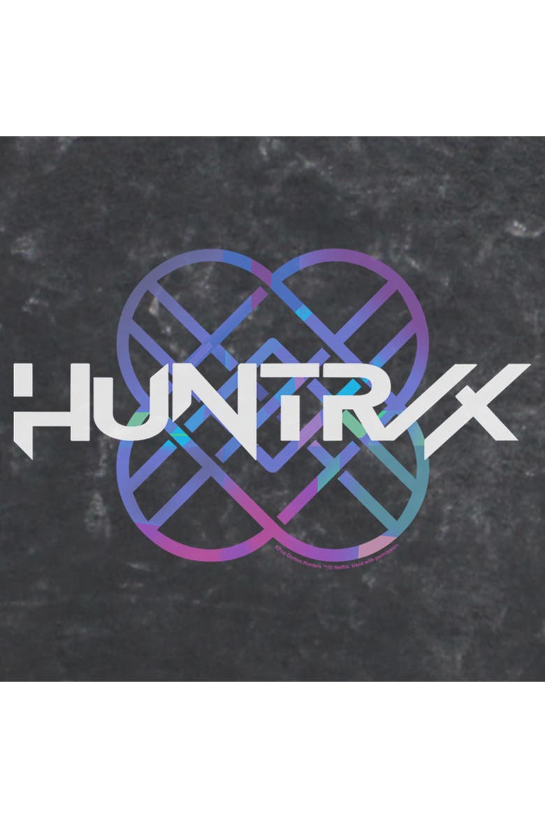 Junior's KPop Demon Hunters Colorful Holographic Logo  Graphic T-Shirt, Alternate, color, Black