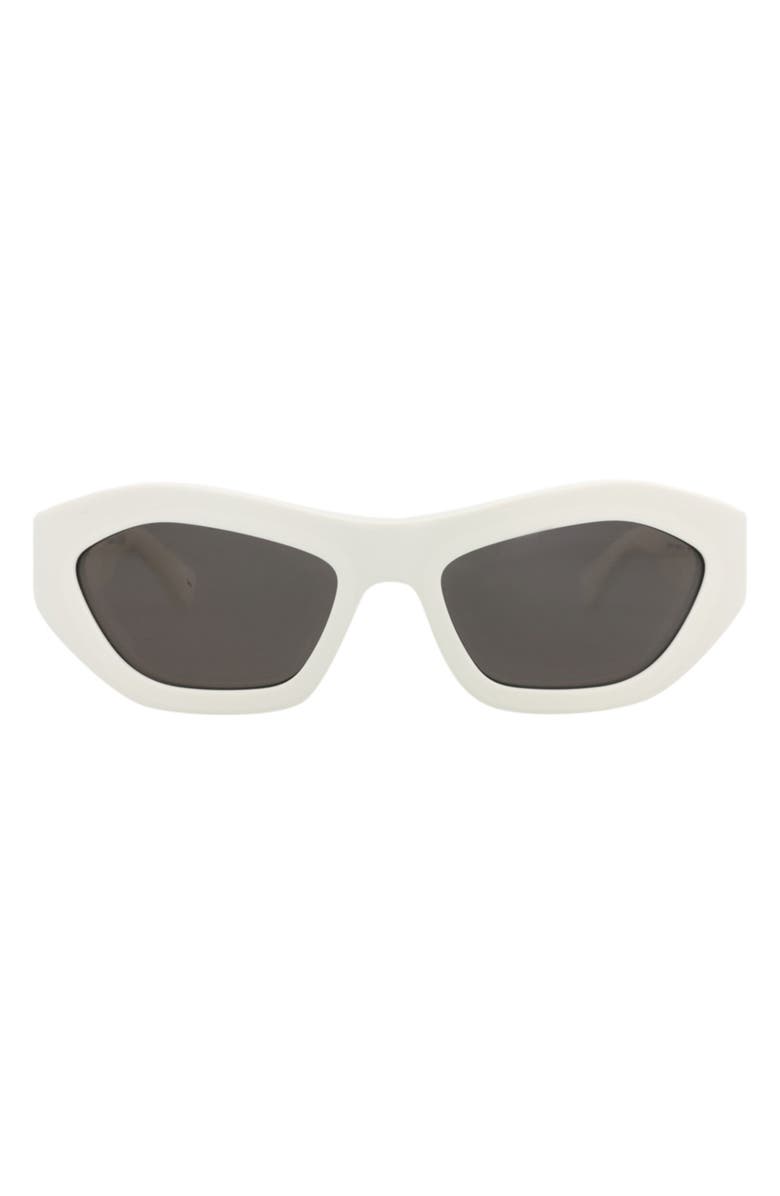 Bottega Veneta Sunglasses, Main, color, White White Grey