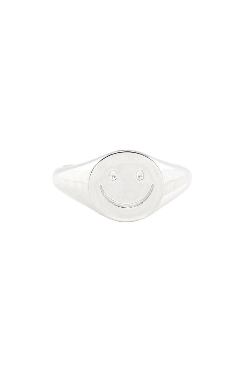 Kris Nations Happy Signet Ring, Main, color, 