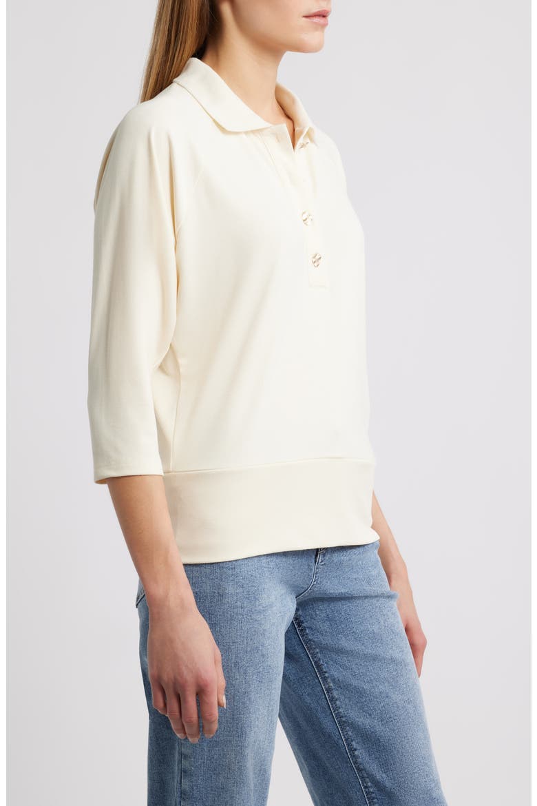Raglan Sleeve Polo, Alternate, color, CREAM