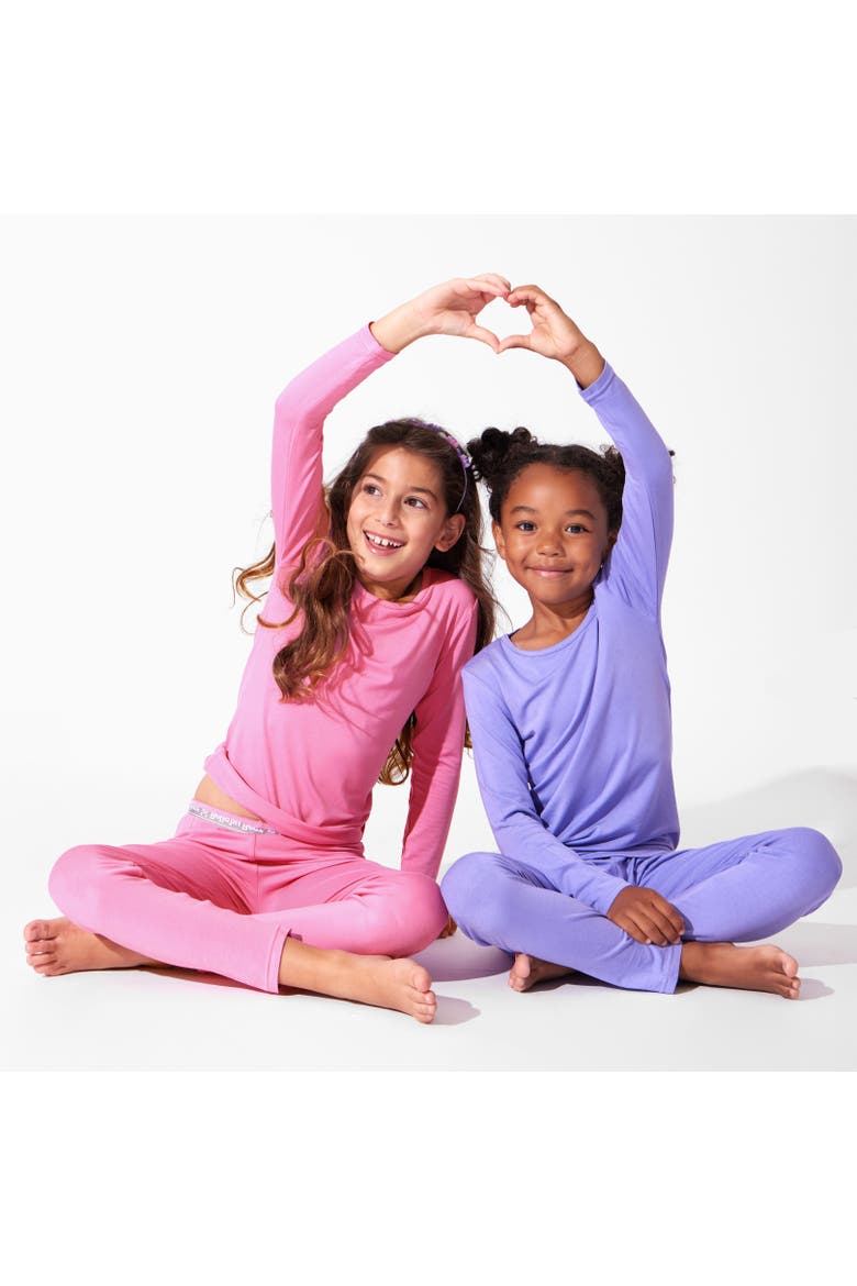 Kids' Bubblegum Pink Set of 2 Piece Pajamas, Alternate, color, Bubblegum Pink