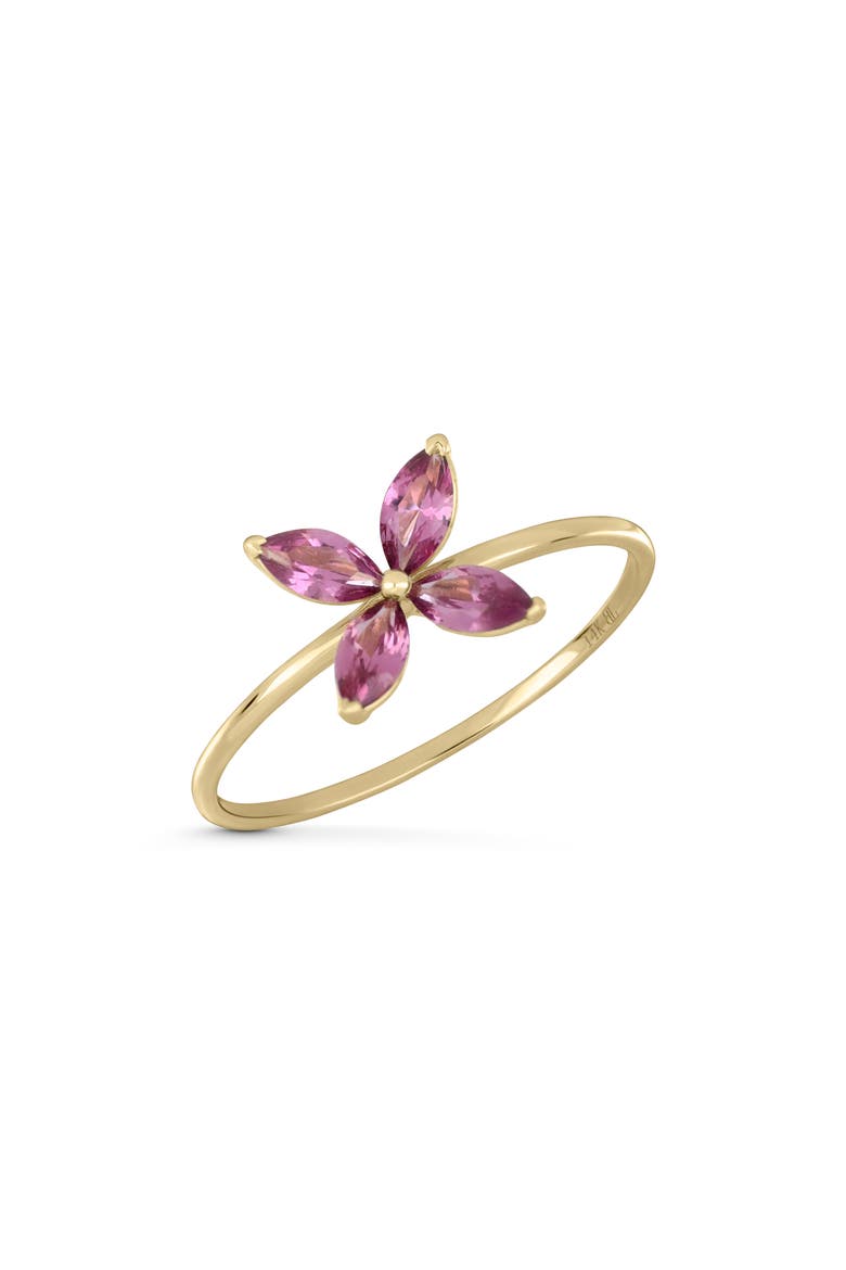 14k Gold Garnet Stackable Ring, Main, color, 14K YELLOW GOLD