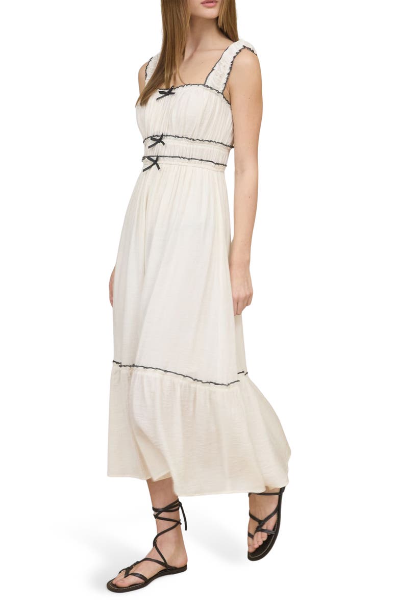Blu Pepper Contrast Bow Midi Dress, Alternate, color, Ivory