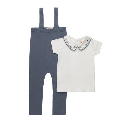 Embroidered Collar Collection - T-shirt and Overalls (Toddler)