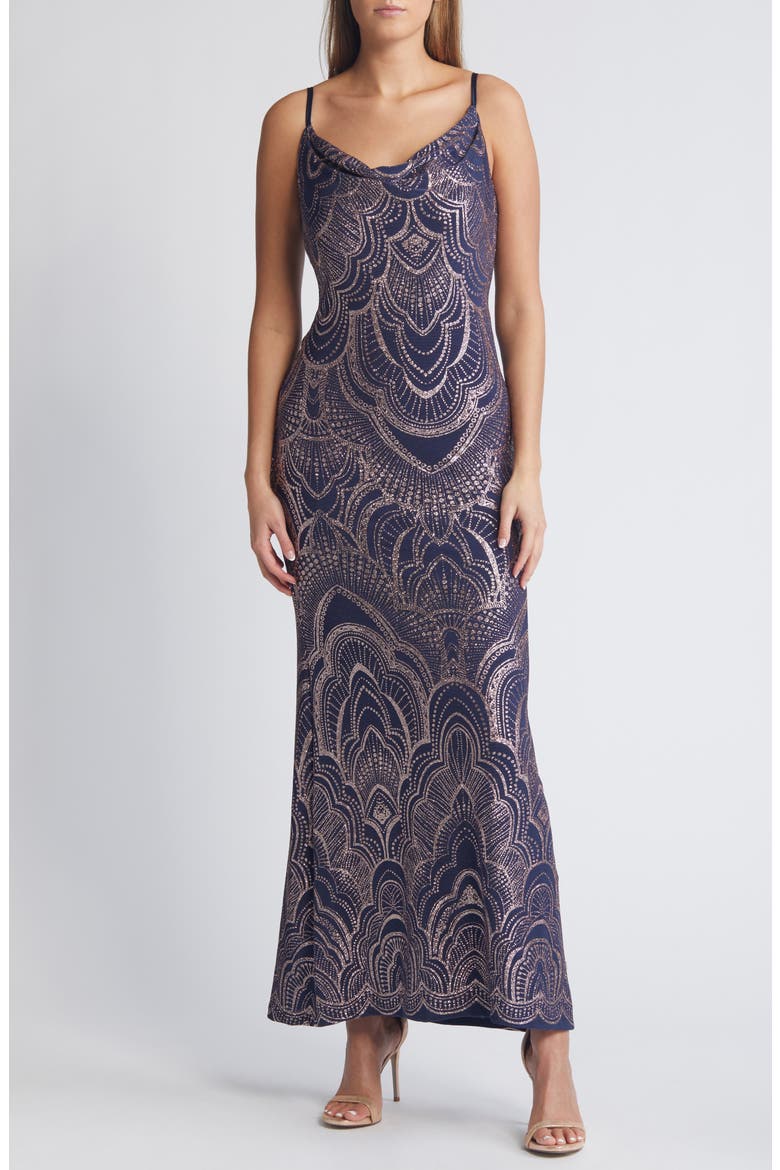 Glitter Gown, Main, color, SLATE