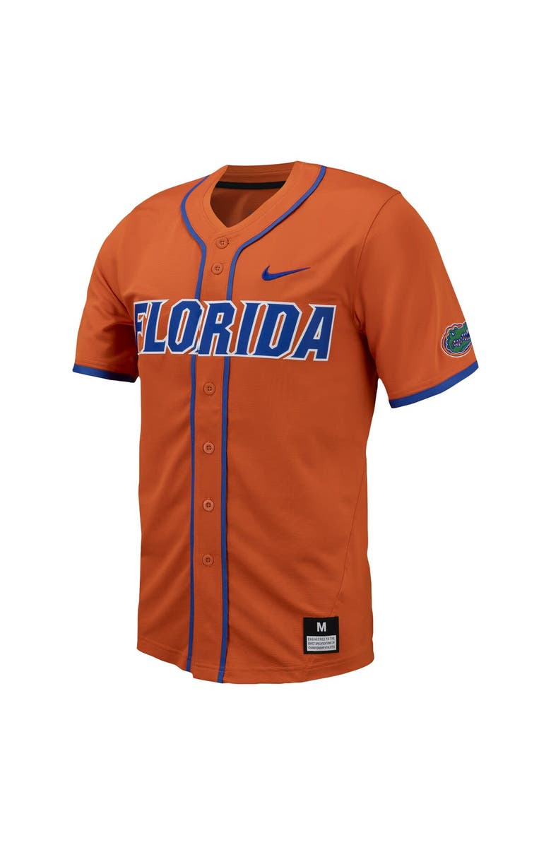 Nike Men's Nike Orange Florida Gators Replica Full-Button Baseball Jersey, Alternate, color, 