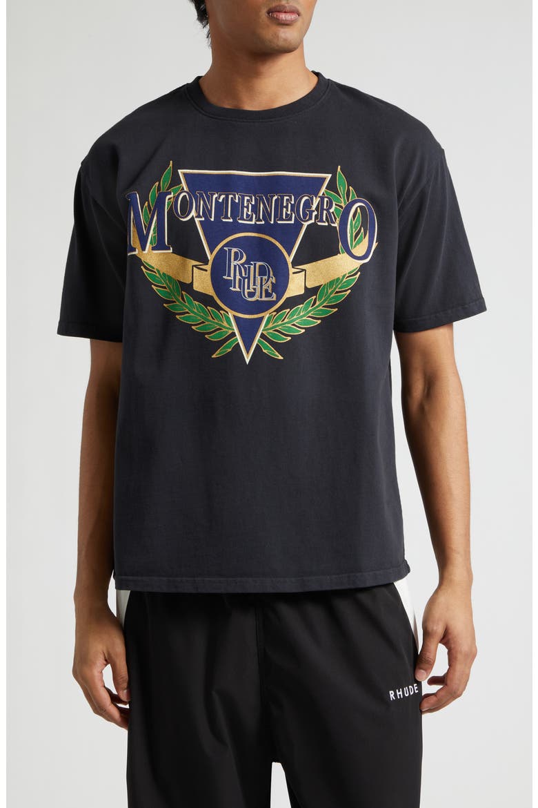 Montenegro Regatta T-Shirt, Main, color, VINTAGE BLACK/ NAVY/ GREEN