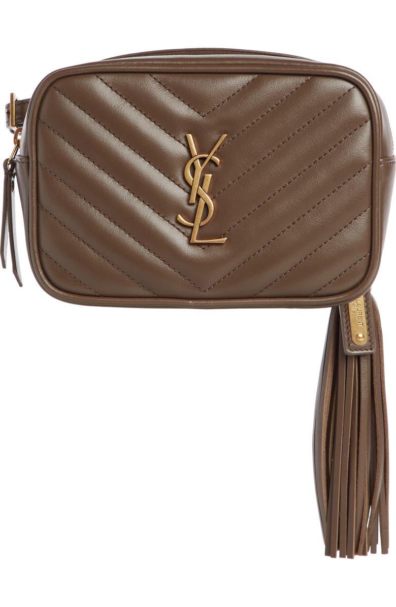 Saint Laurent Lou Quilted Leather Belt Bag with Tassel, Main, color,
