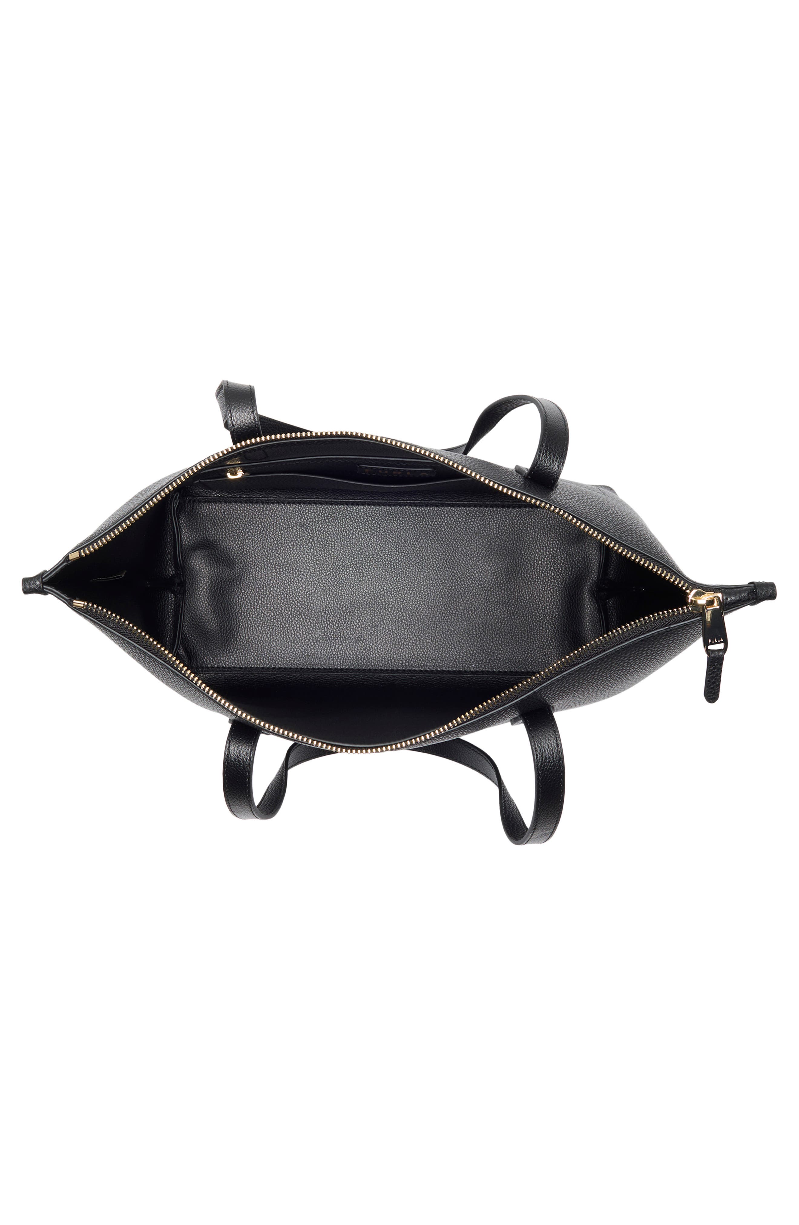 Furla Classic Medium Leather Tote, Alternate, color, Nero