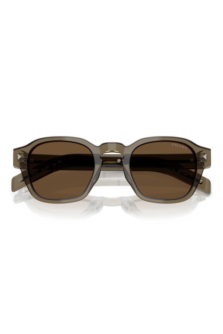53mm Phantos Sunglasses, Alternate, color, DARK BROWN