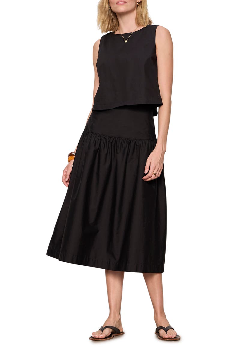 The Desired Summer Cotton Crop Top, Alternate, color, BLACK