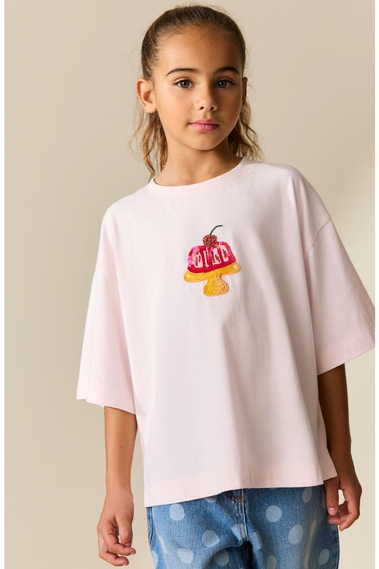 Kids' Beaded Cake T-Shirt, Alternate, color, PINK