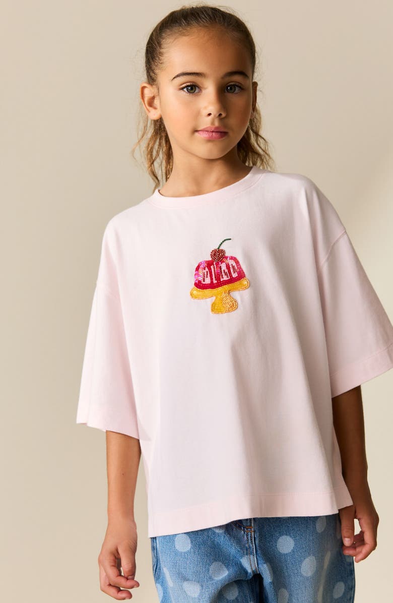 NEXT Kids' Beaded Cake T-Shirt, Alternate, color, Pink