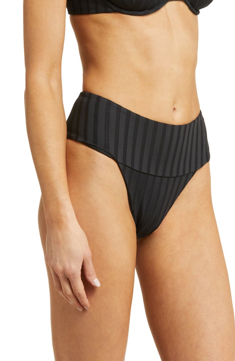 Vitamin A<sup>®</sup> Emmi High Waist Rib Bikini Bottoms, Alternate, color,