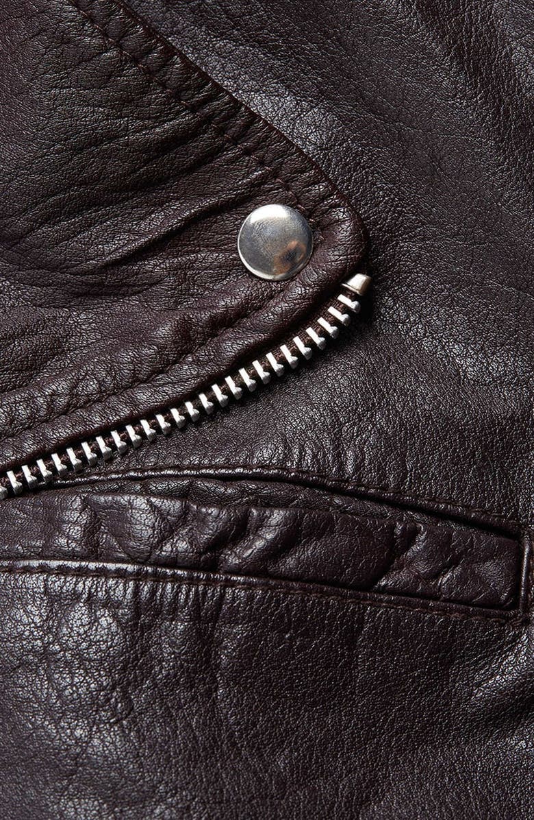 Topman Leather Biker Jacket, Alternate, color, 