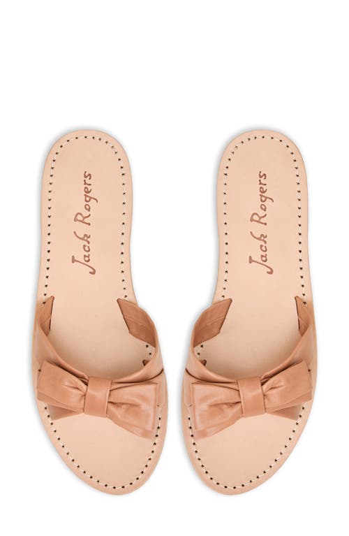 Jack Rogers Brightly Bow Slide Sandal In Cafe Au Lait