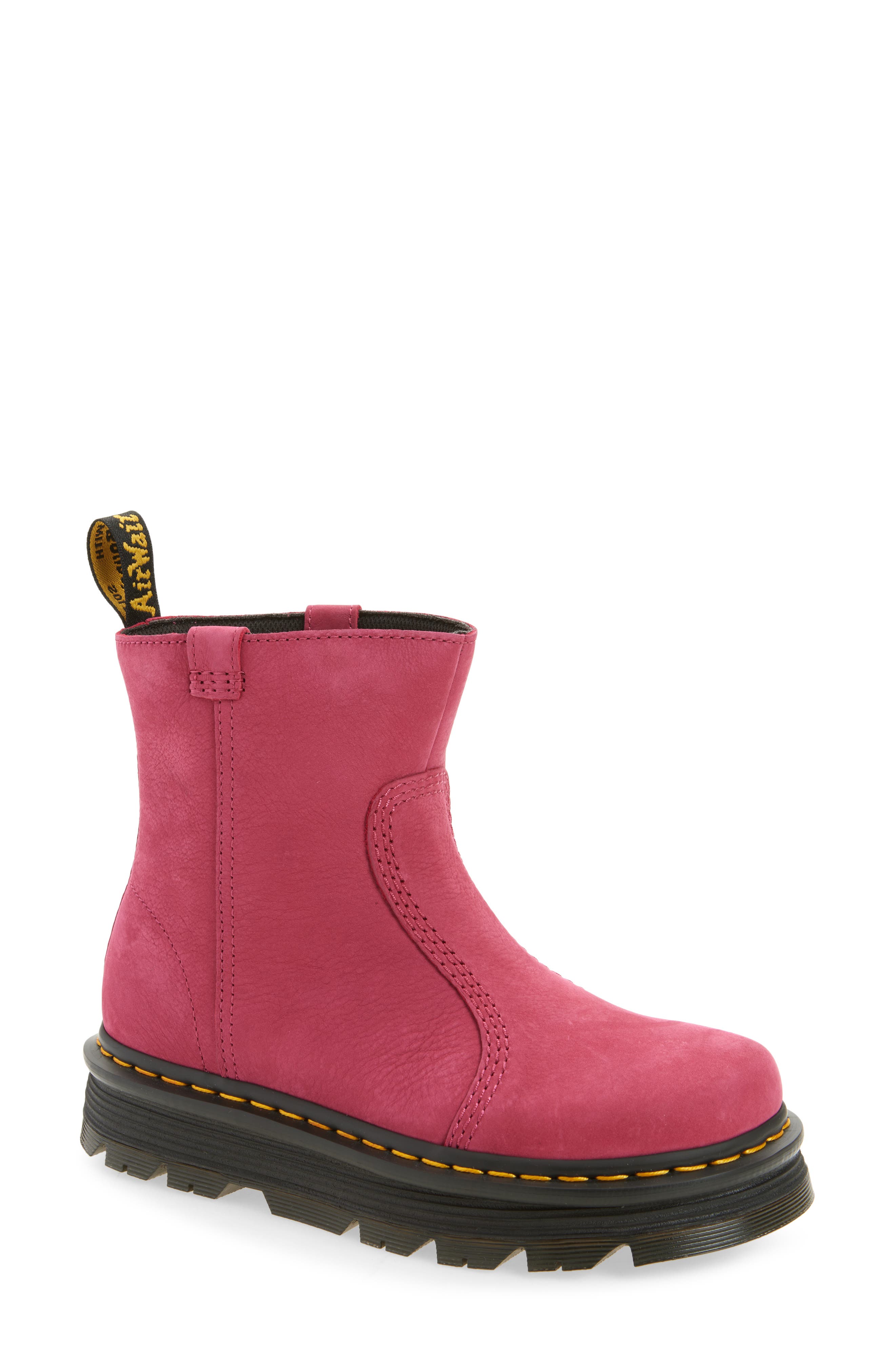 Dr. Martens Zebzag Rigger Boot, Main, color, Fuchsia Pink