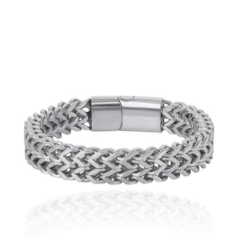 Silver-Tone Woven Chain Bracelet