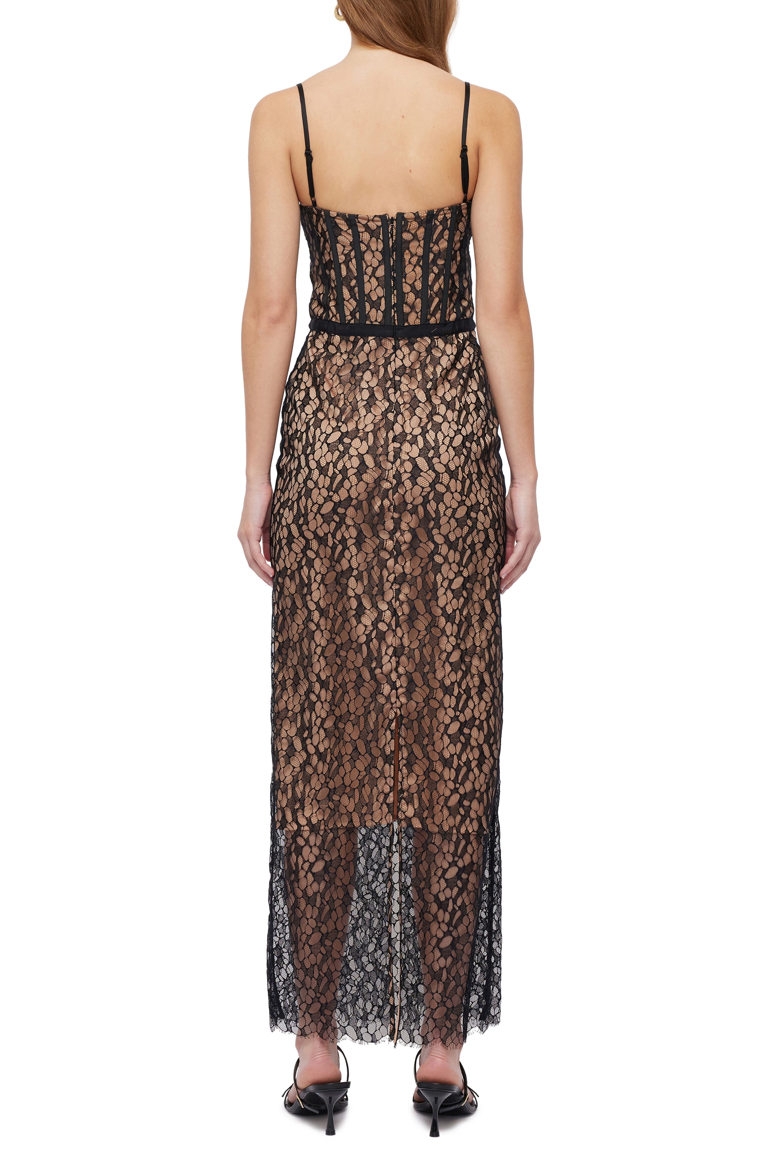 Ruched Lace Bustier Cocktail Dress - image 2