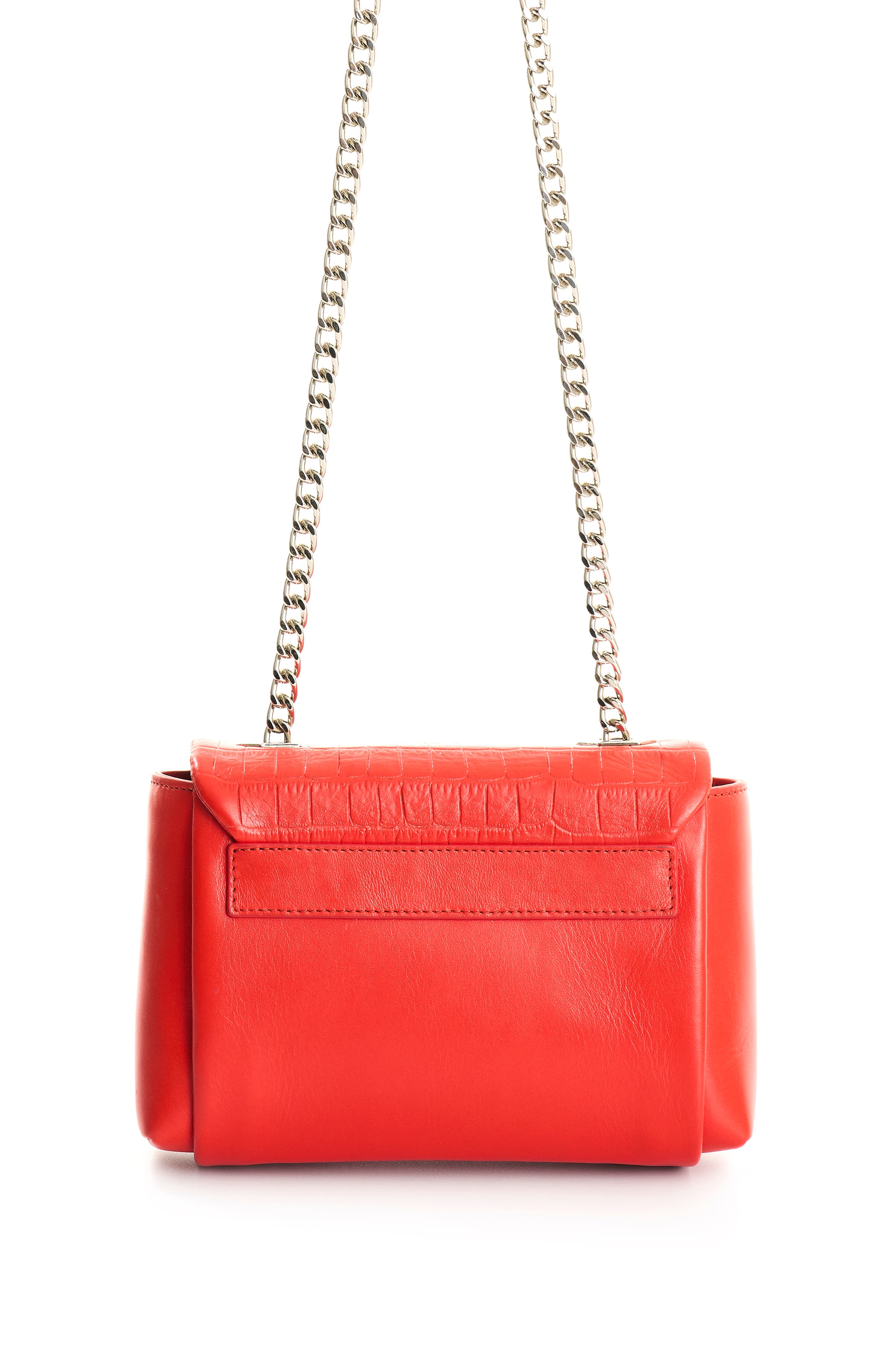 Velez Leather Crossbody Bag with Clasp Closure System, Alternate, color, Red