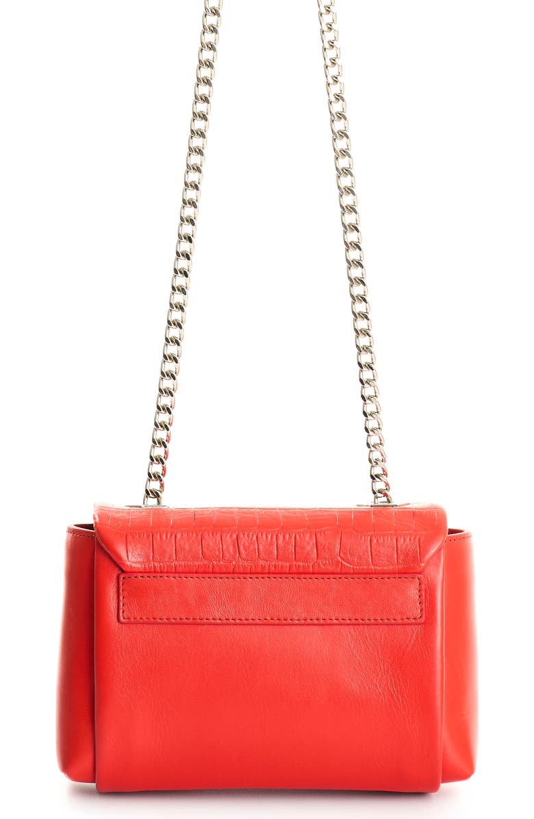 Velez Leather Crossbody Bag with Clasp Closure System, Alternate, color, Red