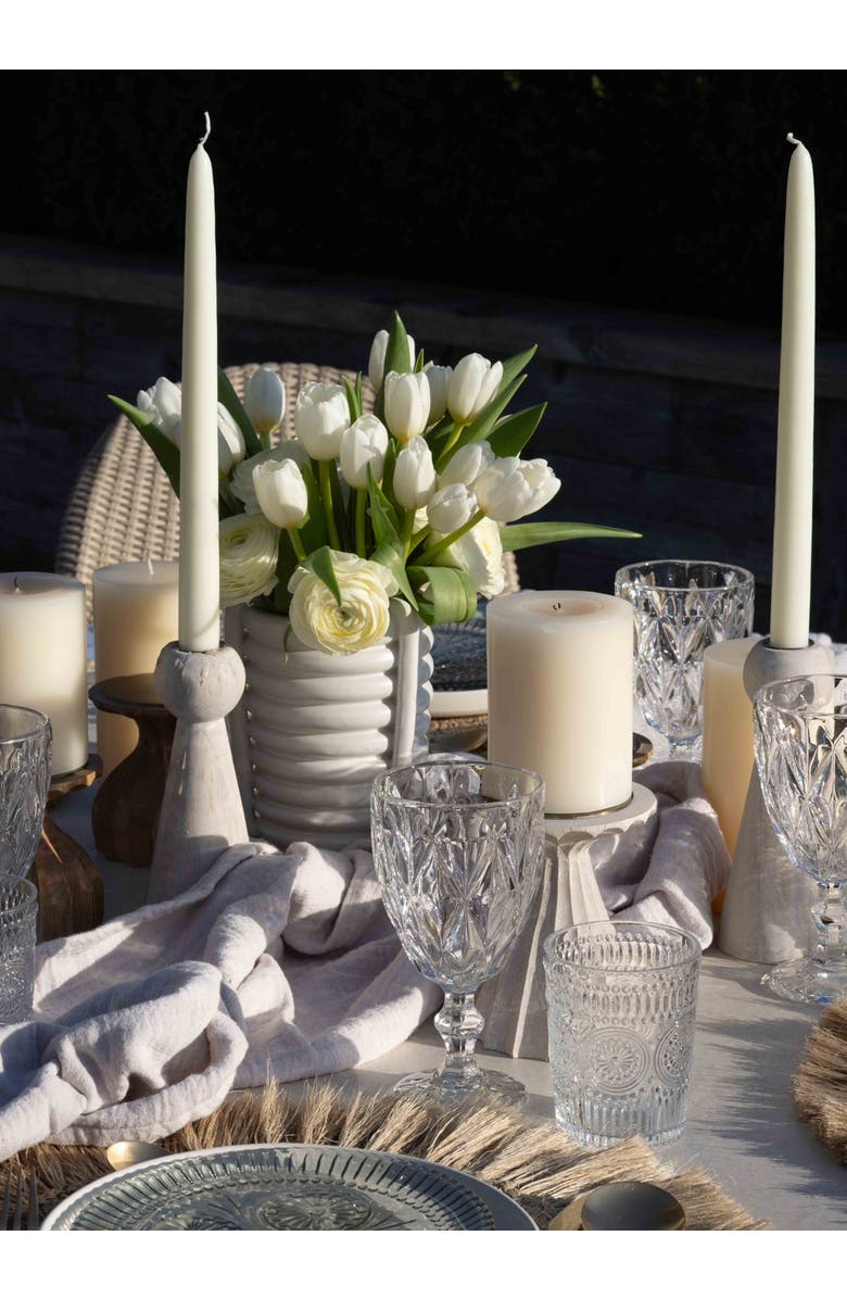 House of Revelry Bleached Taper Candle Holder, Alternate, color, Whitewash