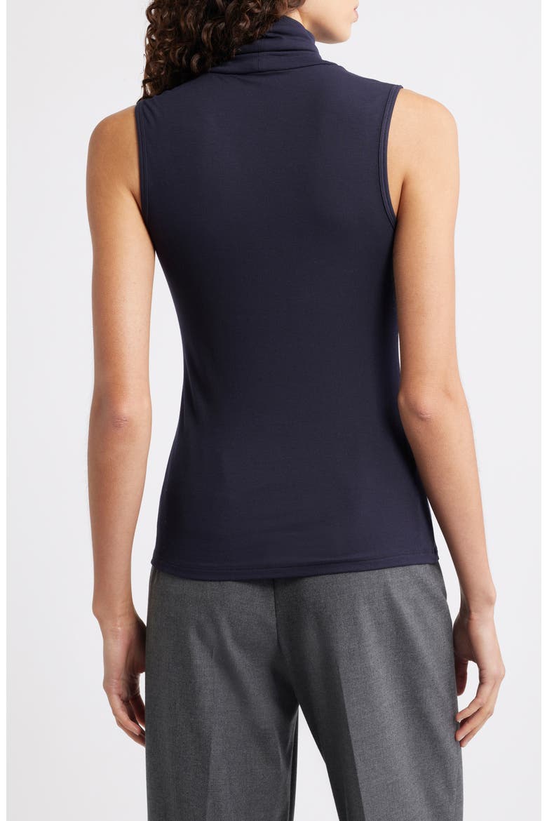 Wendel Sleeveless Turtleneck Top, Alternate, color, DEEP NAVY - G8E