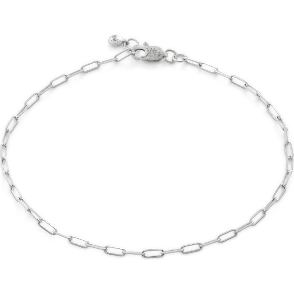 Monica Vinader Gold Mini Paperclip Chain Bracelet In Metallic