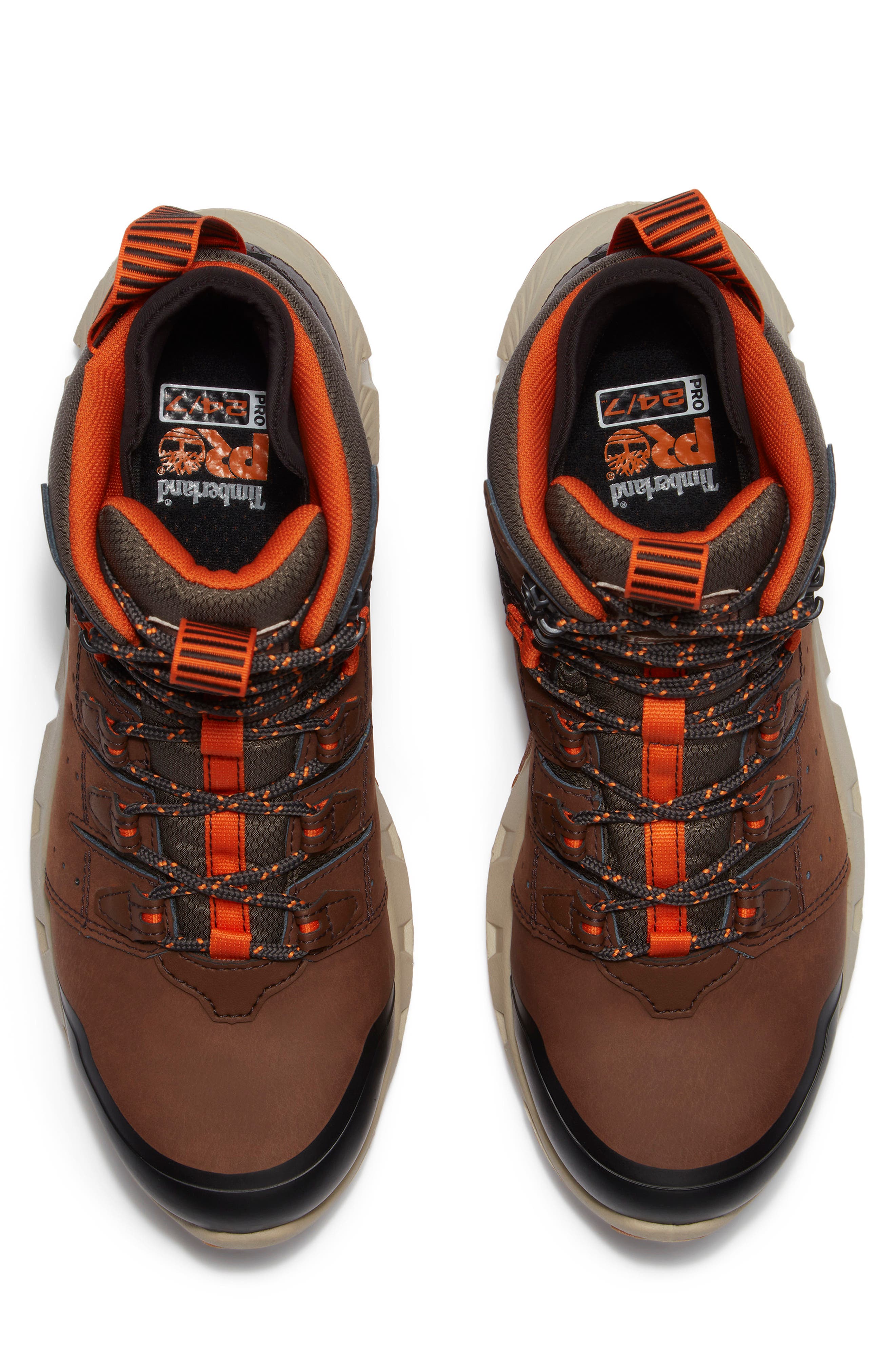 Tempe 6-Inch Soft Toe Waterproof Work Boot, Alternate, color, MEDIUM BROWN LEATHER