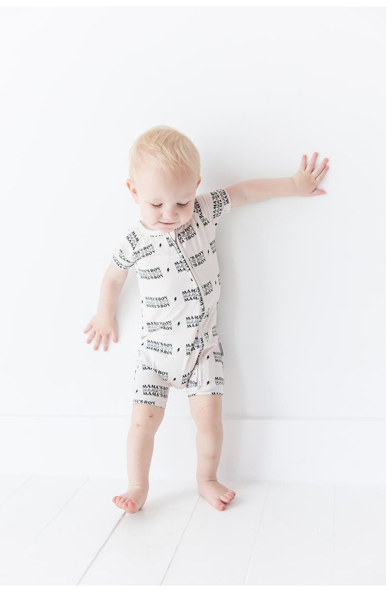 Charlie Lou Baby<sup>®</sup> Double Zipper Shortie Romper | Mama's Boy | 6-12M, Alternate, color, 