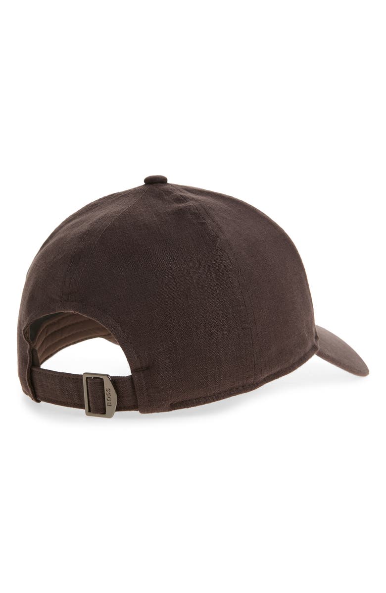 BOSS Zed Embroidered Logo Adjustable Baseball Cap, Alternate, color, Dark Brown