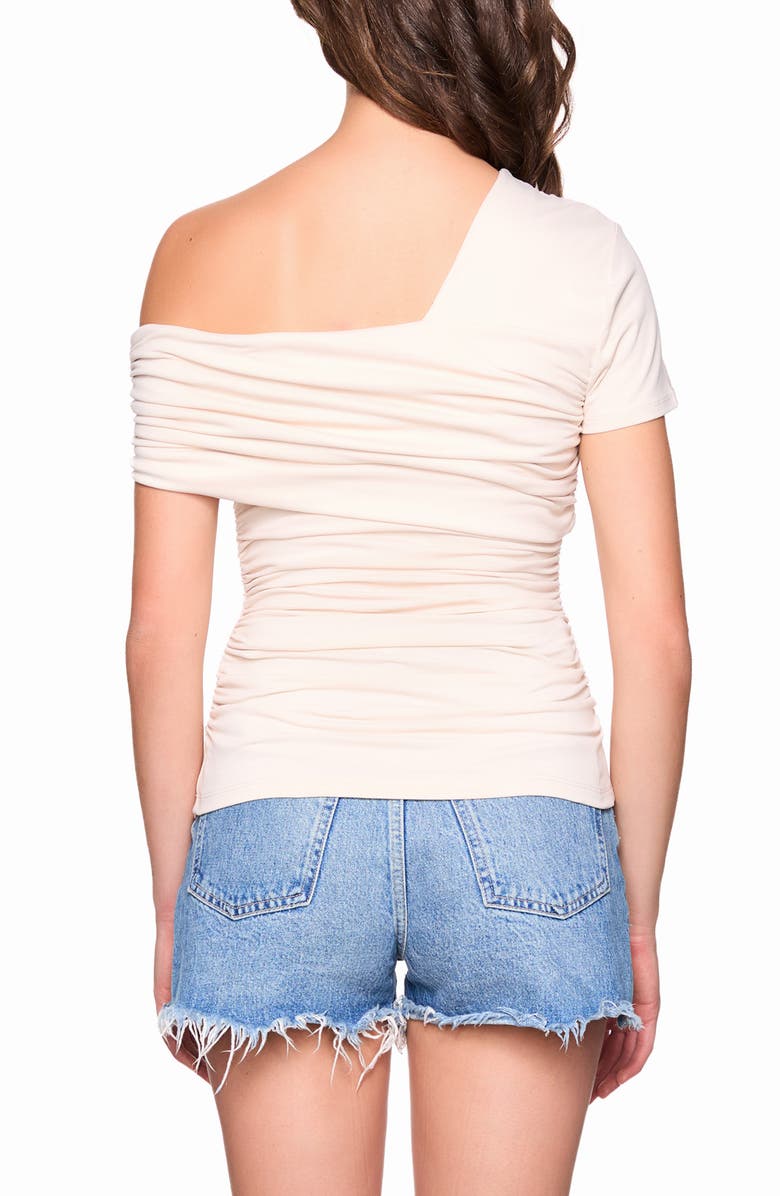 Susana Monaco Asymmetric Off the Shoulder Top, Alternate, color, Blanched Almond