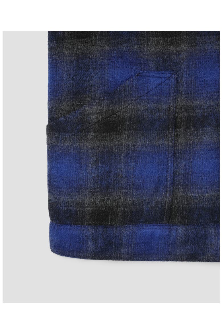 Plaid Cotton Flannel Vest, Alternate, color, NAVY