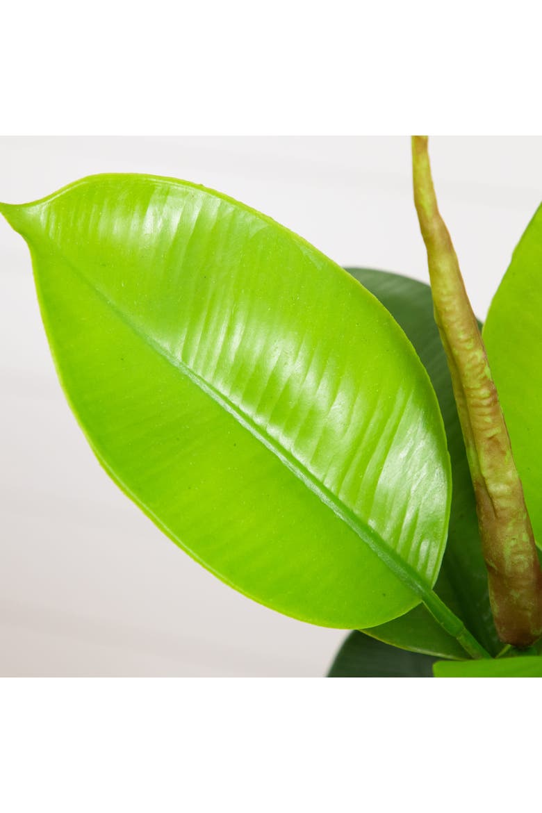 20-in Artificial Fiddle Leaf Fig Plant, Alternate, color, Green