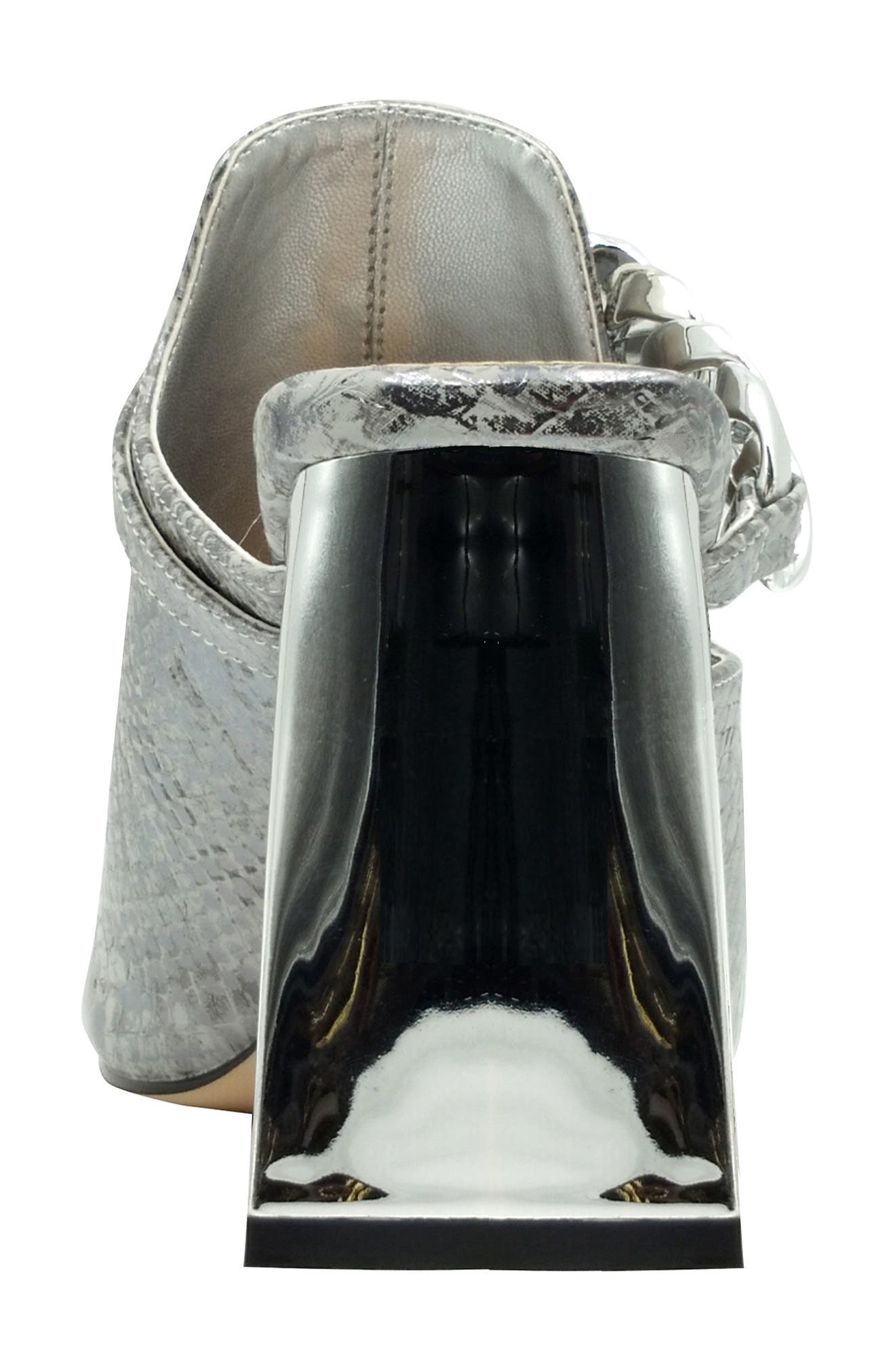 NINETY UNION Ryder Open Toe Pump, Alternate, color, Silver Snake