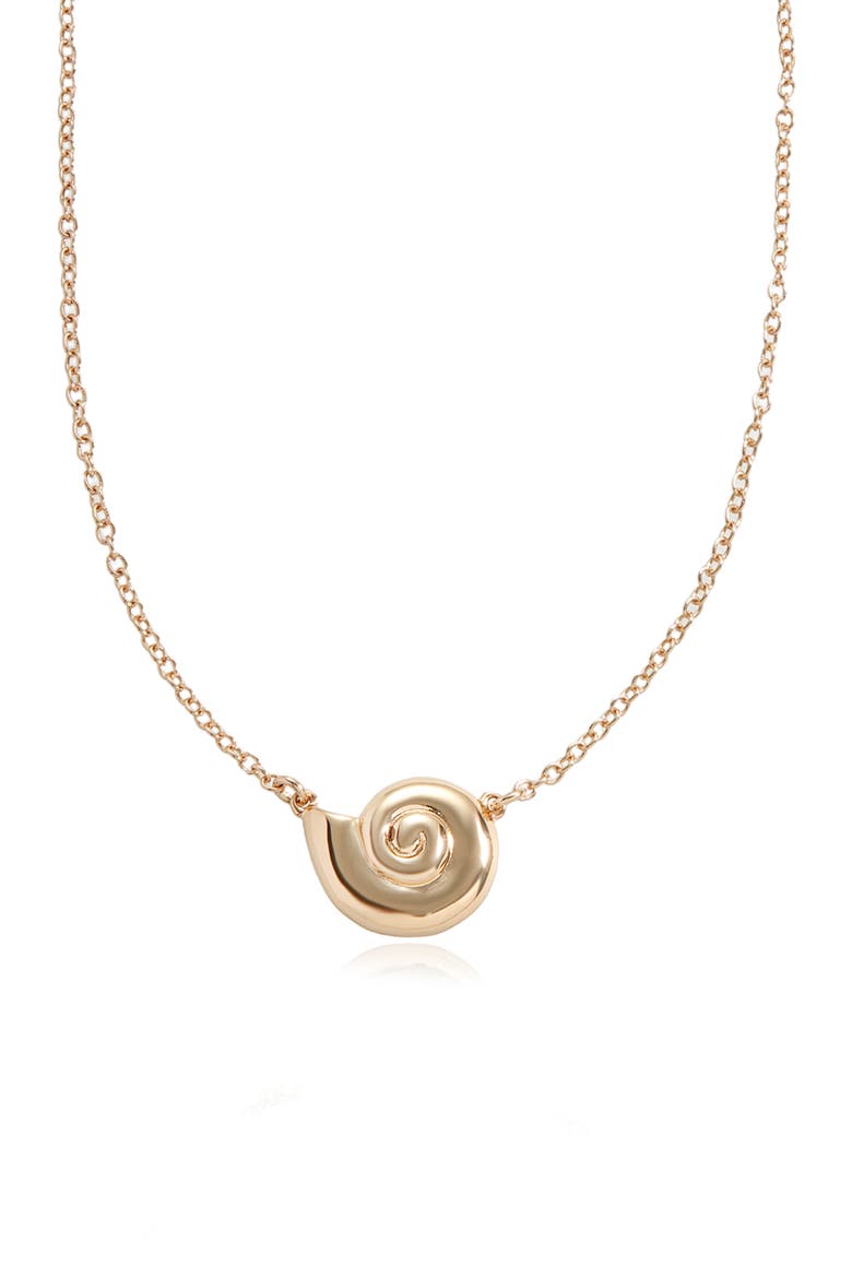 Conch Pendant Necklace, Alternate, color, GOLD